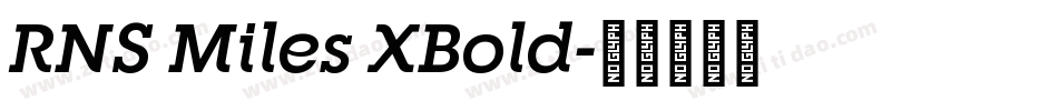 RNS Miles XBold字体转换